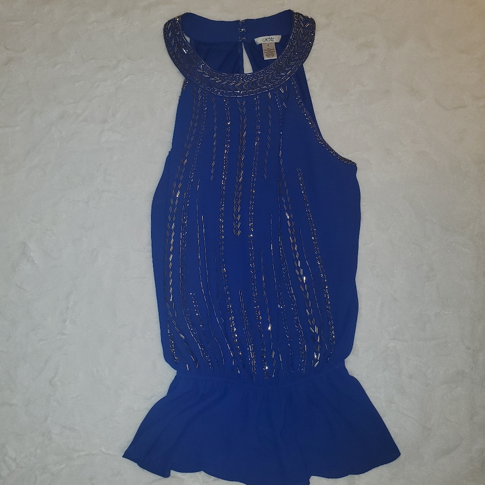 Cache Beaded Tank Top